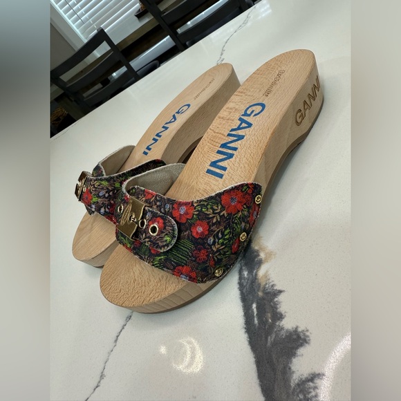 Ganni X Dr. Scholl’s Original Clog sandals Floral Beet Red US 6 - Picture 3 of 5